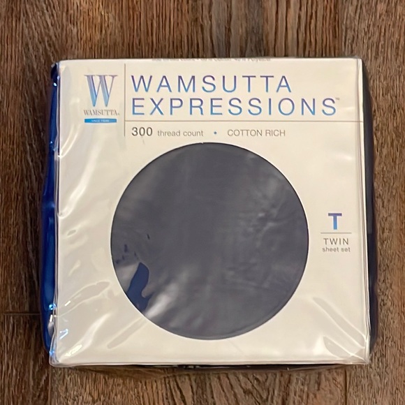 Wamsutta Bedding Wamsutta Twin Sheet Set Navy Blue New In Packaging Poshmark